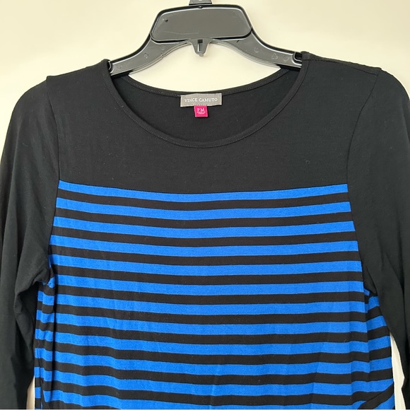 Vince Camuto Striped Long Sleeve Top - Picture 2 of 10